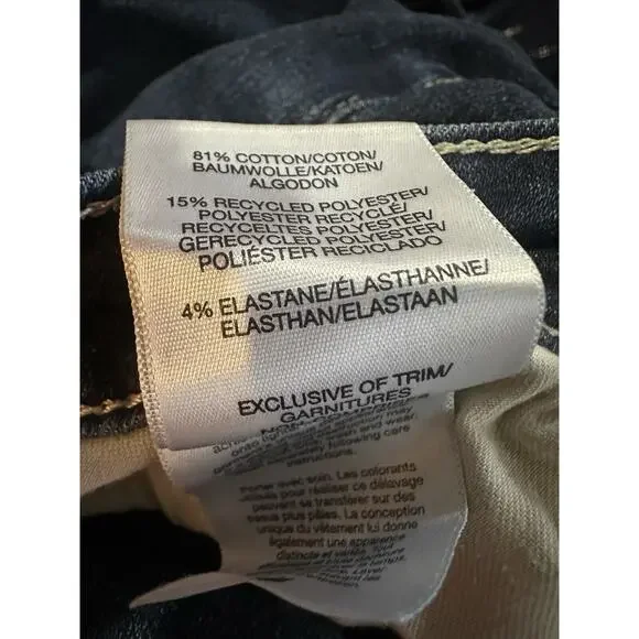 KanCan Skinny High Rise Ripped Hem Jeans Sandblast Blue Denim Plus Size 18 - Picture 10 of 10